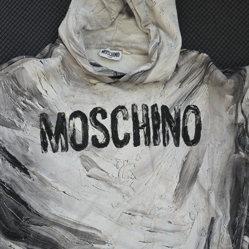 Moschino Black and Gray Kids Hoodie - Used